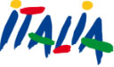 Colorful logo with the word 'Italia' in stylized letters.